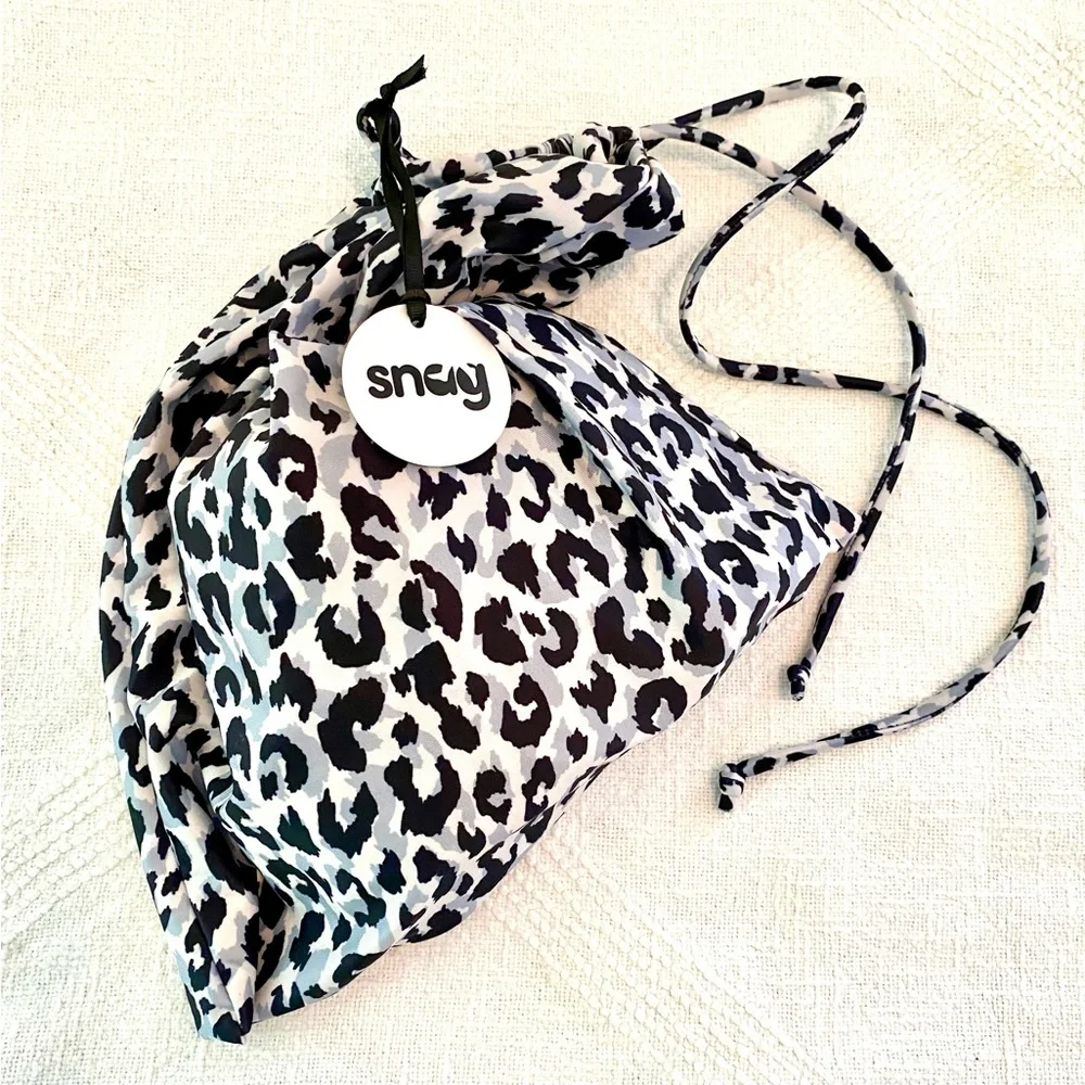 SNAG Tights Brand Swimsuit in Fortune & Glory Halter Animal Print Size F - 16/18 - Picture 2 of 15